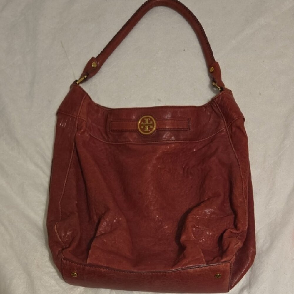 Authentic‎ Tory Burch Red Leather Shoulder Bag
